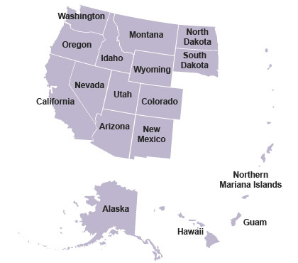美国与WRGP成员国的地图