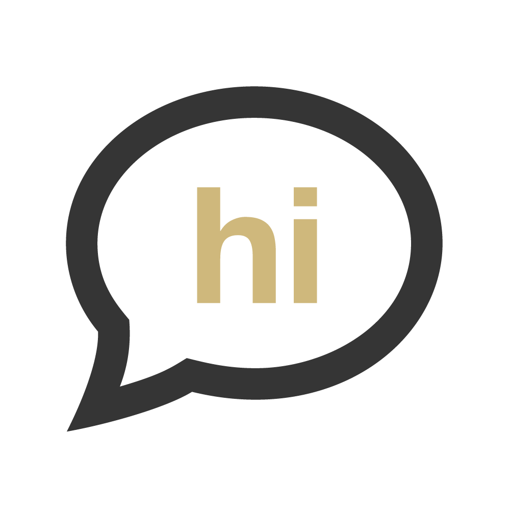 表示“Hi”的语音气泡的图像图标